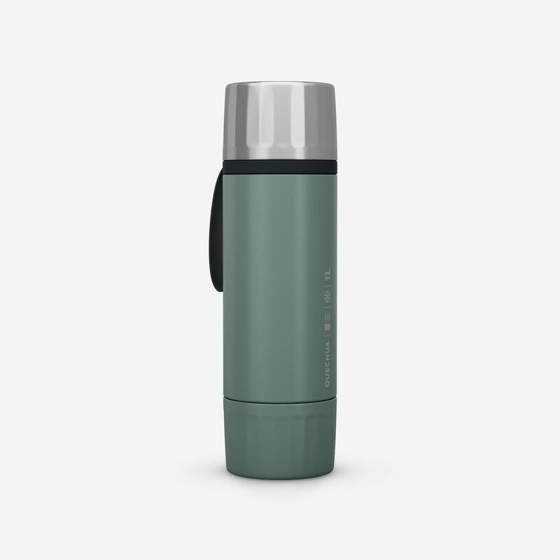 Garrafa inox térmica com filtro de chá 1L, caminhada e campismo