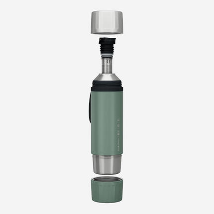 Bouteille inox isotherme avec filtre à thé 1L, de randonnée et camping