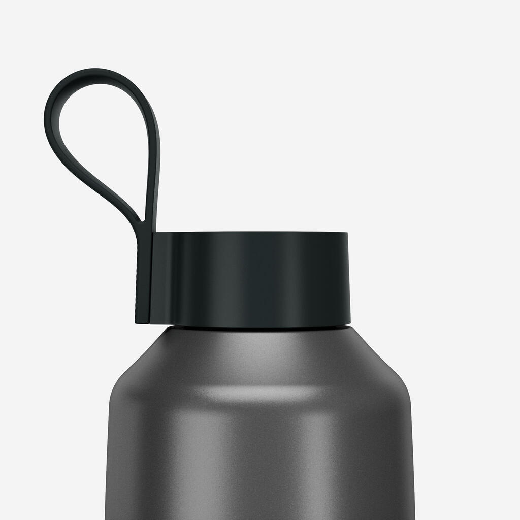 1.5 L stainless steel flask 100 with screw cap for hiking - Grey