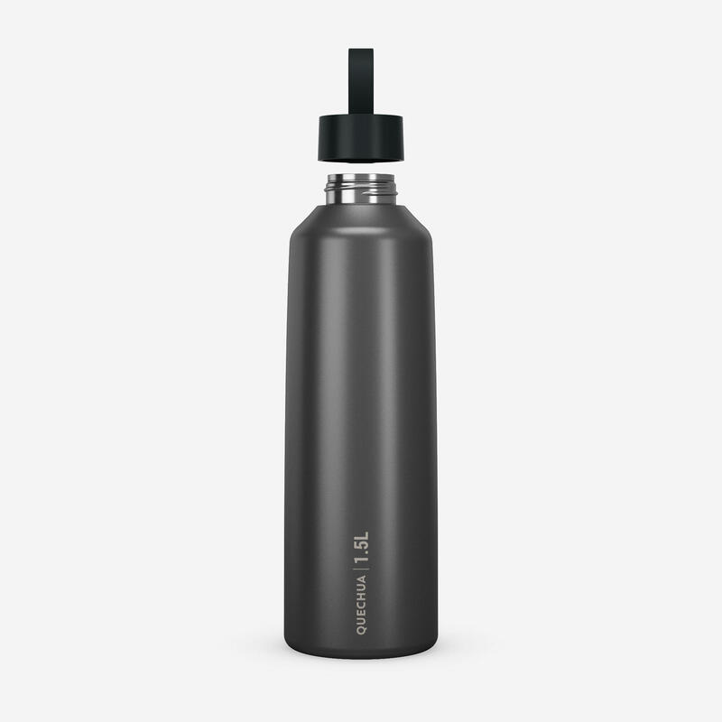 Paslanmaz Çelik Matara - Hızlı Açılan Kapak - 1,5 L - Gri - 100