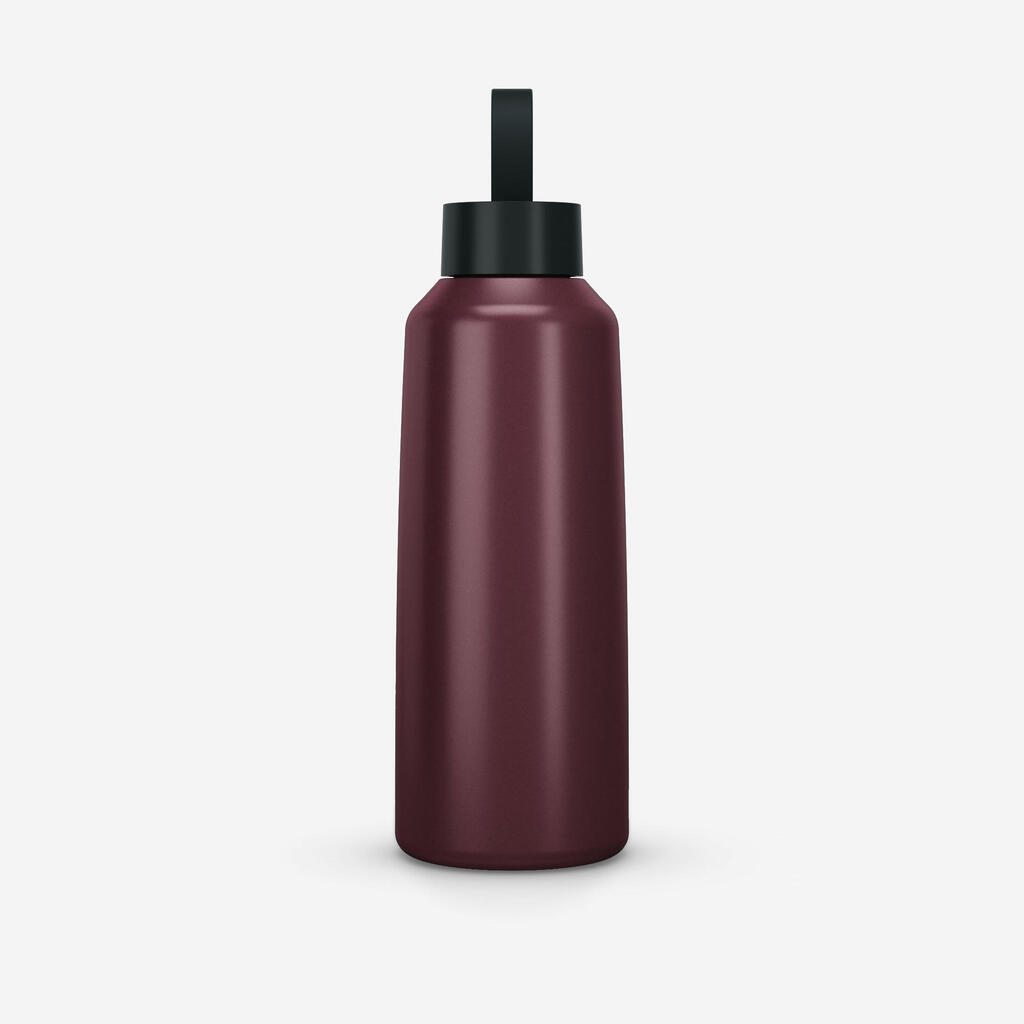 BOTELLA INOX 1L CON TAPA DE ROSCA PARA SENDERISMO VERDE 
