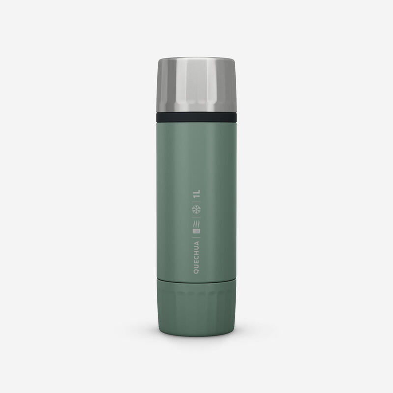 Bouteille inox isotherme avec filtre à thé 1L, de randonnée et camping