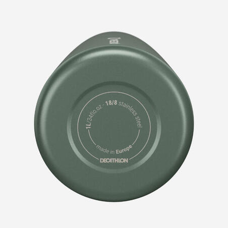 Фляга з неіржавної сталі для туризму 1 л зелена