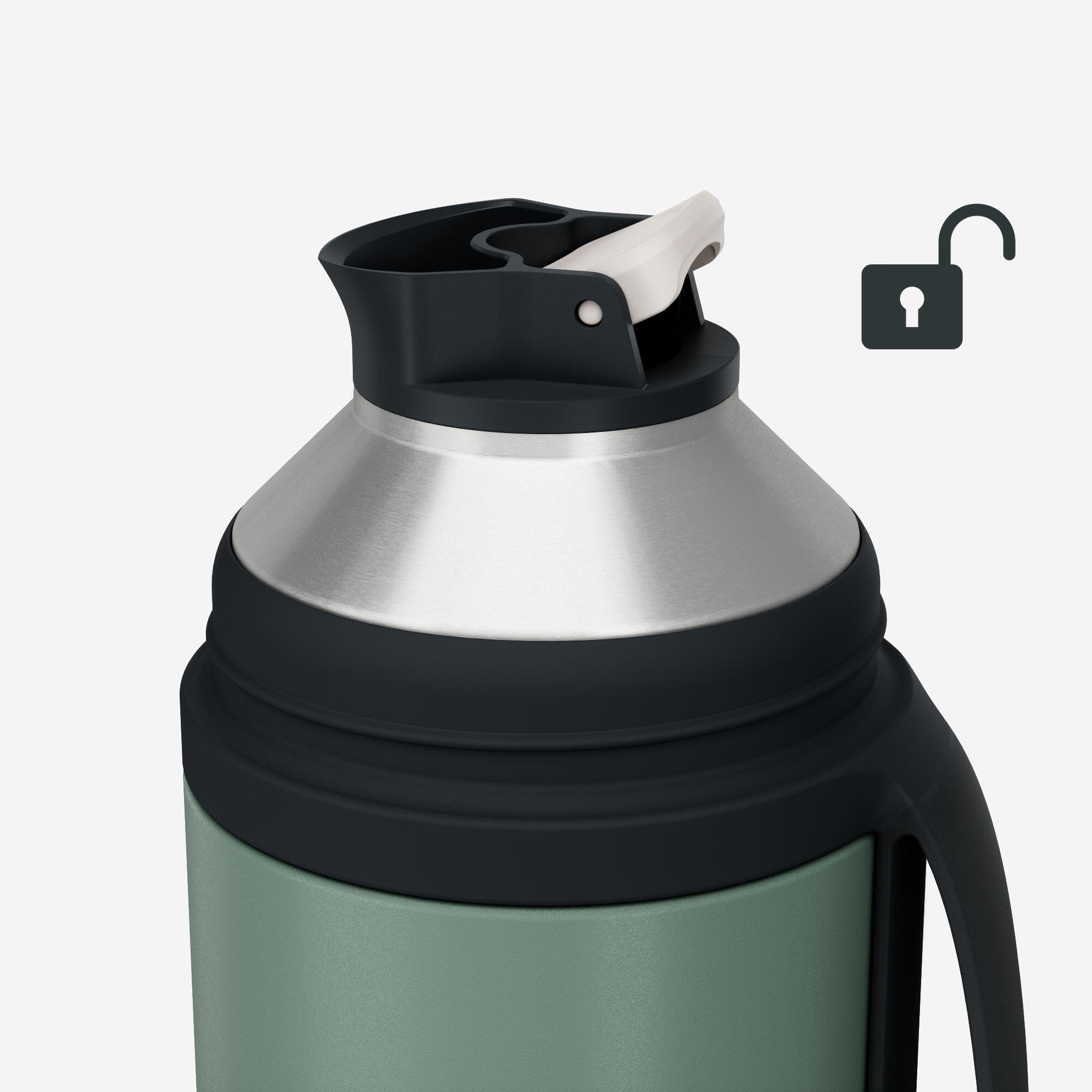 1 L insulated stainless steel bottle with tea filter, for hiking and camping 7/13
