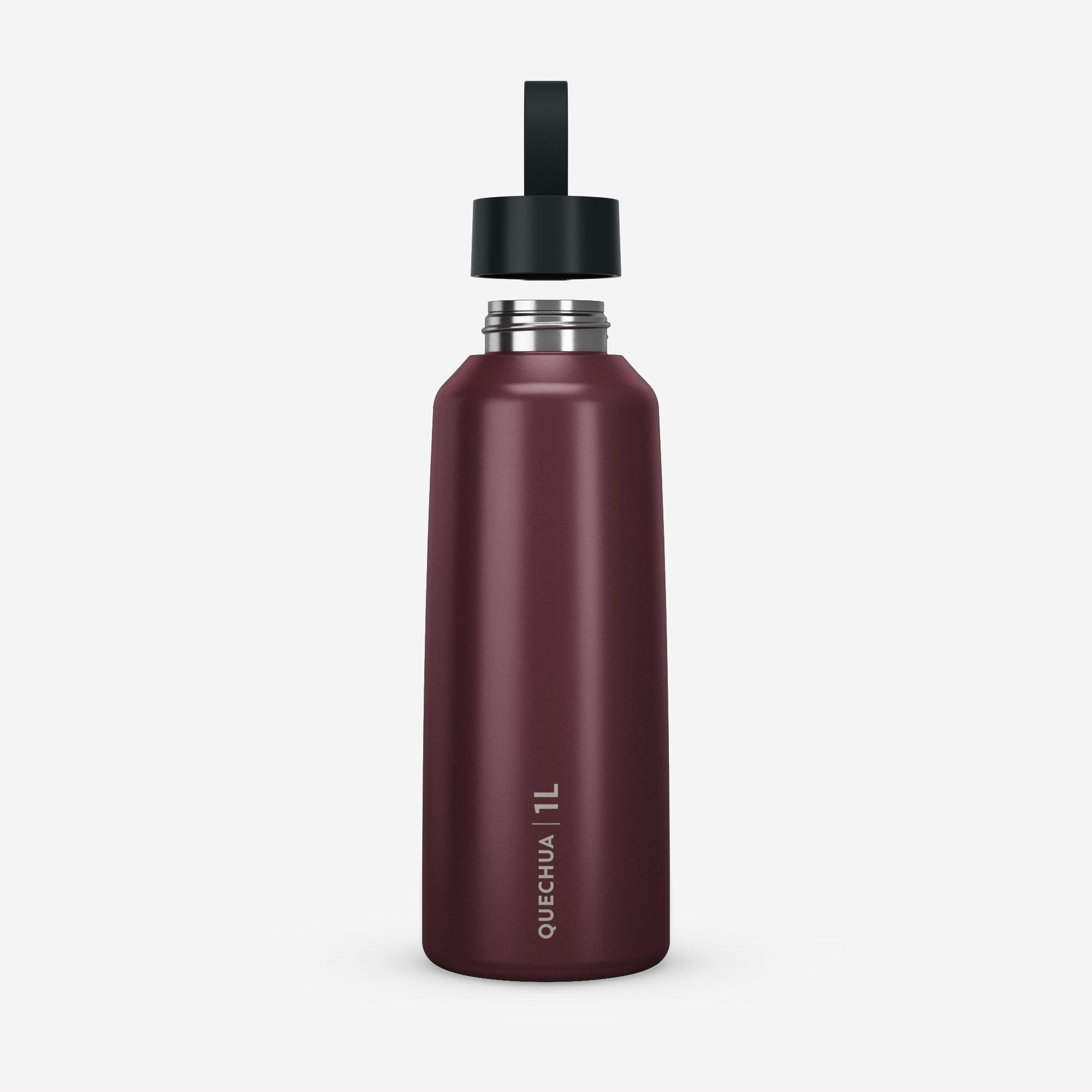 1 L stainless steel water bottle with screw cap for hiking 3/10