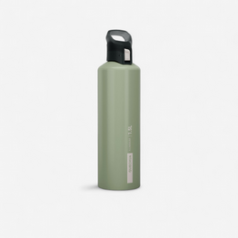 Gourde alu 1,5L avec bouchon à ouverture rapide pour la randonnée kaki