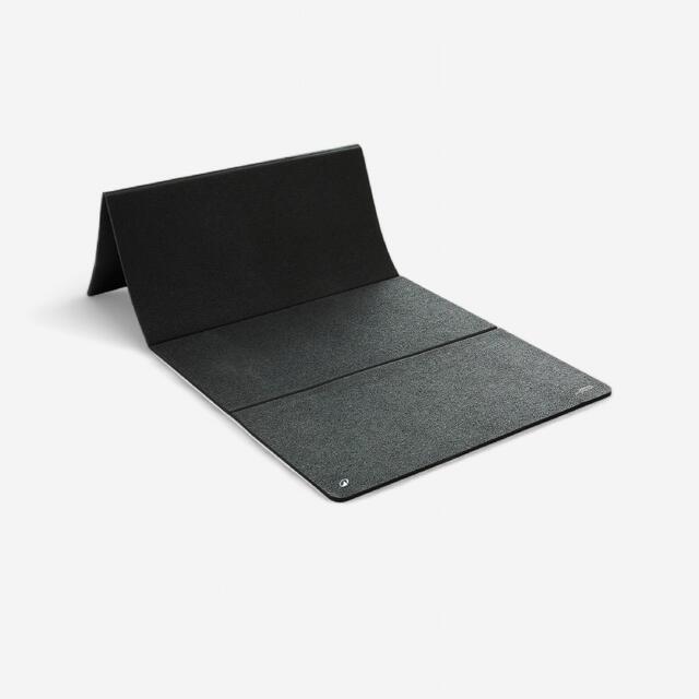 Fitnessmat 8 mm opvouwbaar voor binnen en buiten zwart