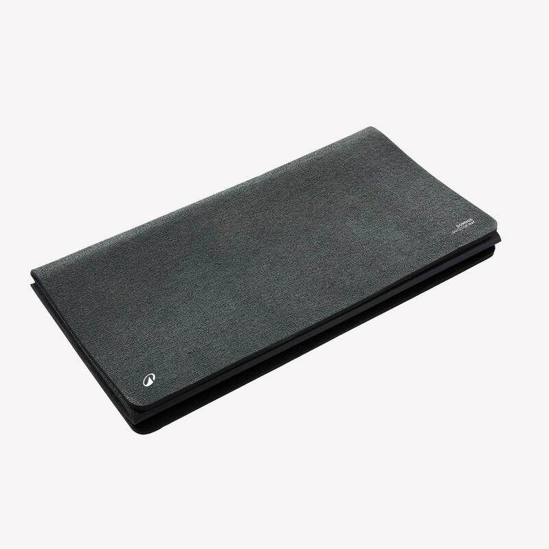 Tapis de fitness pliable résistant intérieur et extérieur épaisseur 8 mm, noir