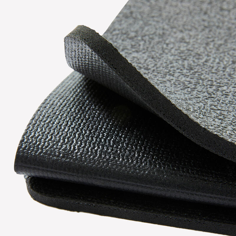 Tapis de fitness pliable résistant intérieur et extérieur épaisseur 8 mm, noir