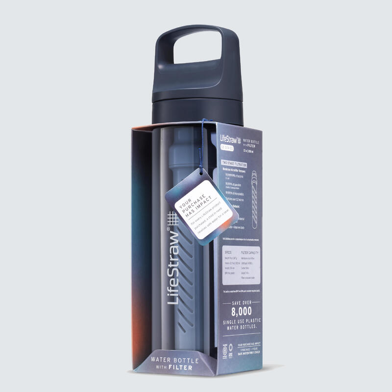 Gourde filtrante 0,65L Lifestraw GO Bleue