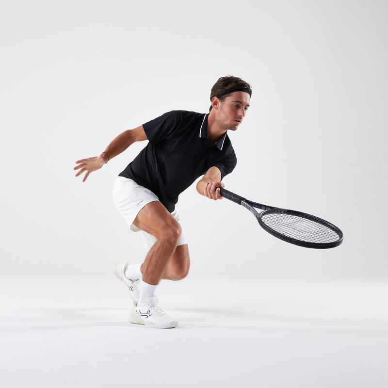 Erkek Kısa Kollu Polo Tenis Tişörtü - Siyah - DRY