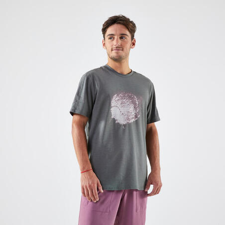 T-shirt för tennis Soft herr kaki 