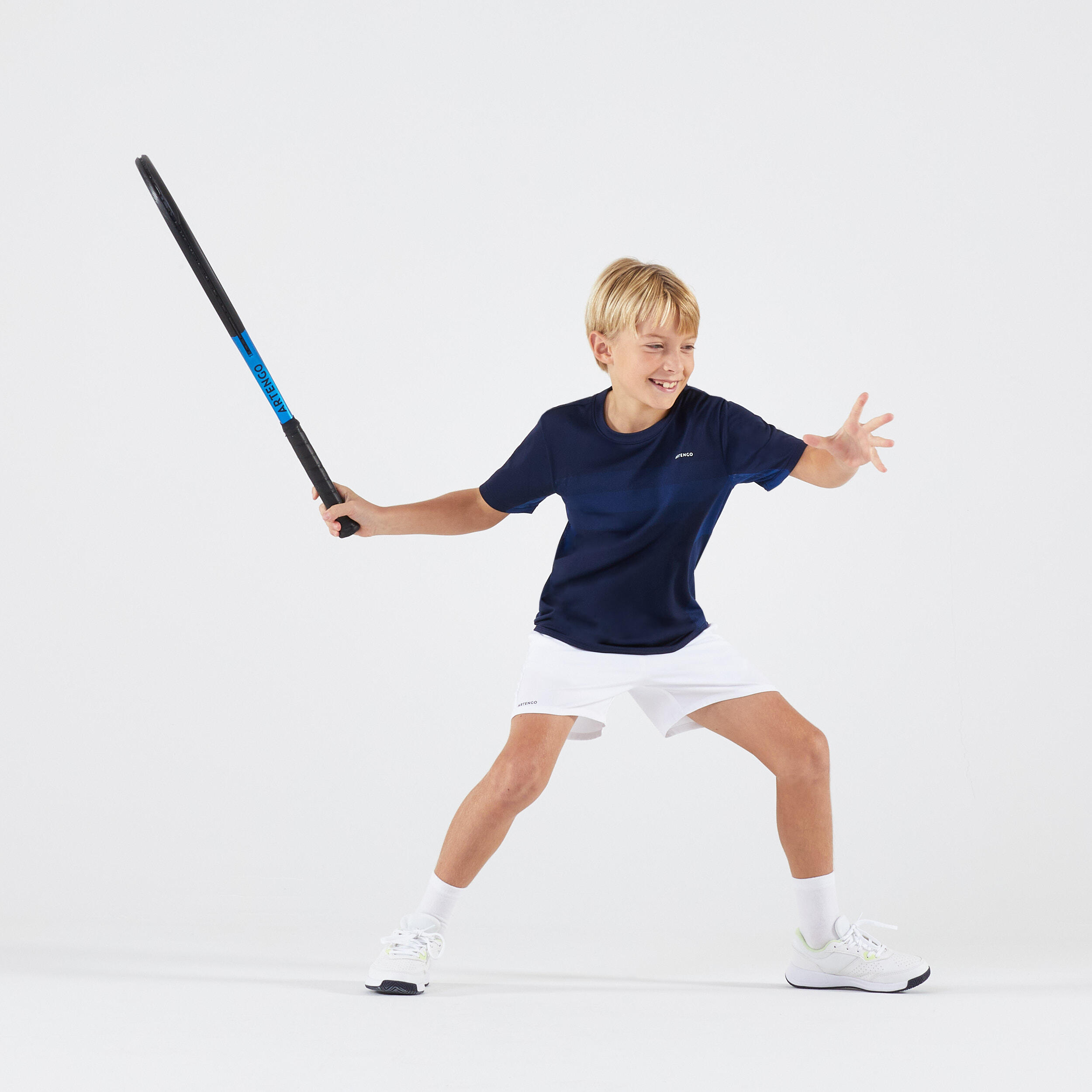 Kids' Tennis T-Shirt Light - Dark Blue 6/6