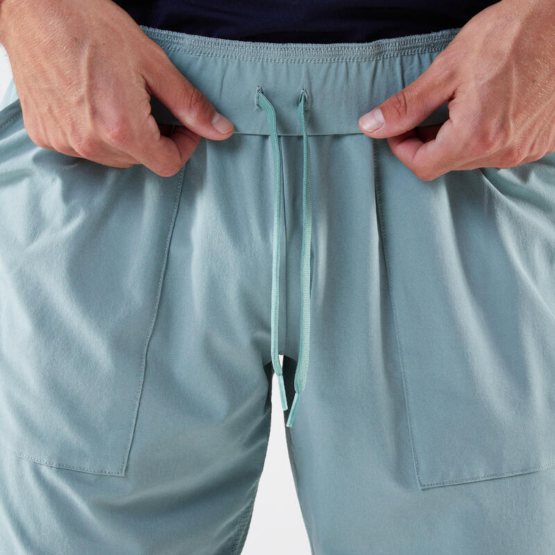 Herren Tennisshorts atmungsaktiv - Dry graugrün