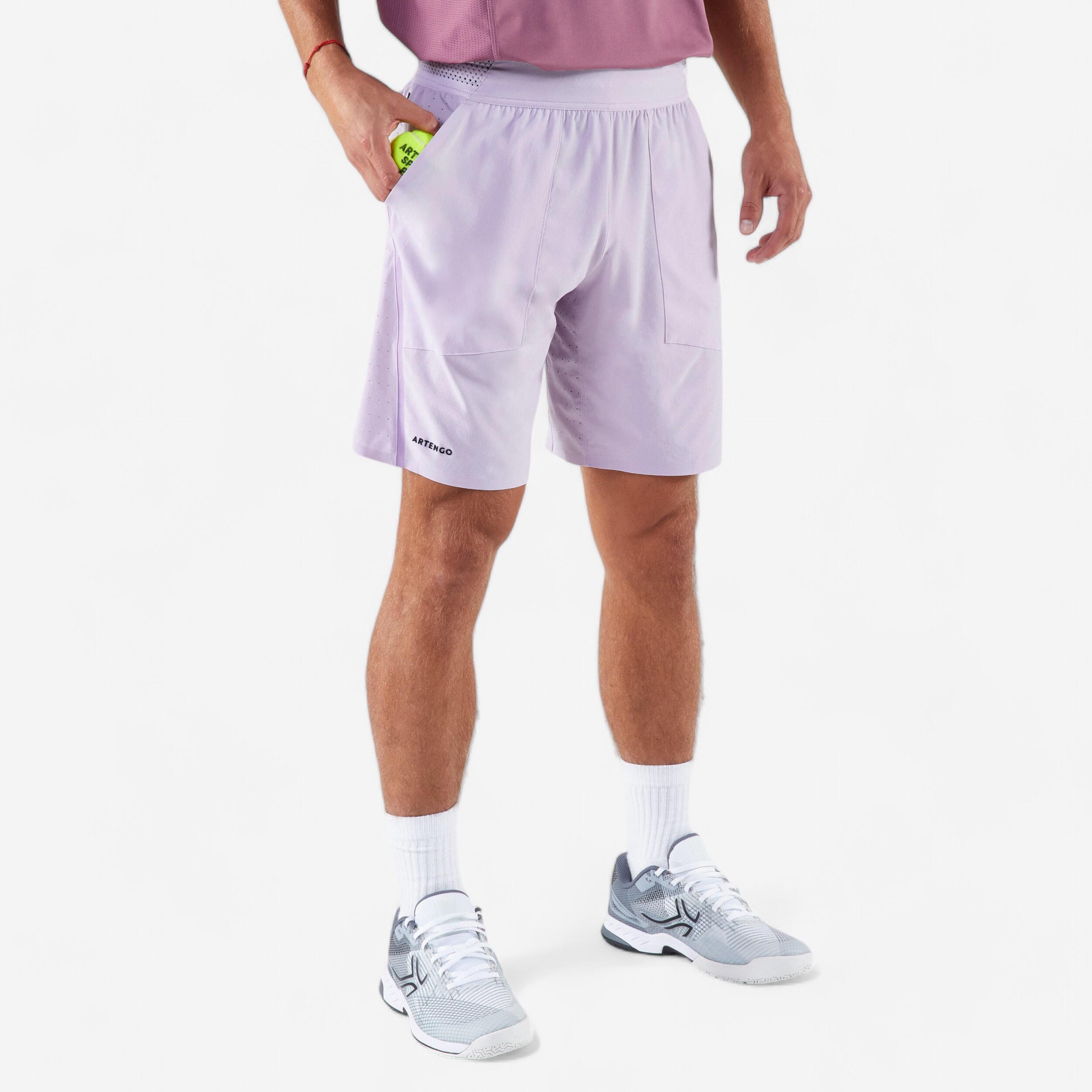 Men's breathable tennis shorts - Artengo Dry+ Violet Gaël Monfils