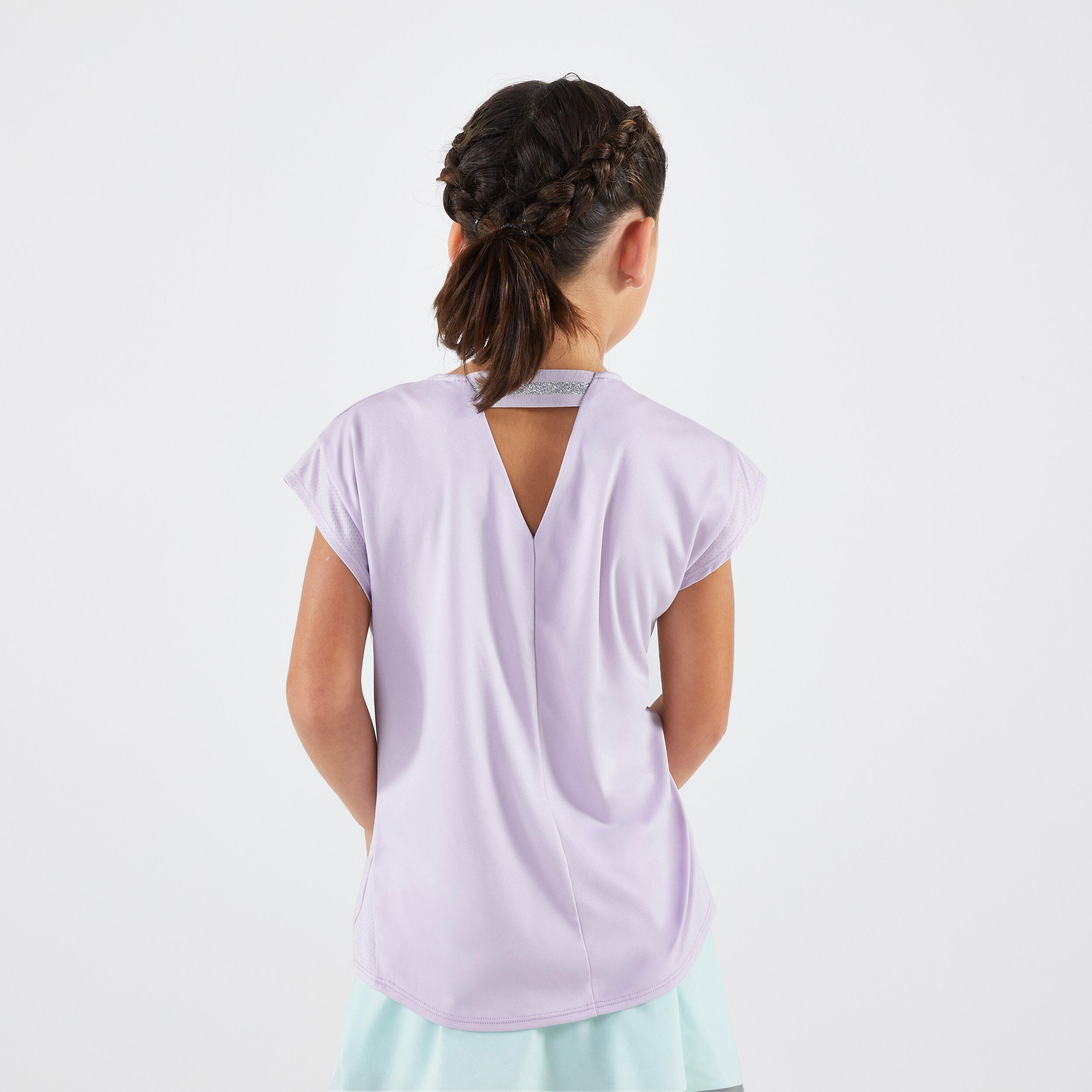 Girls' Tennis T-Shirt TTS Soft - Mauve 2/4