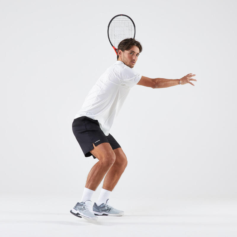 Erkek Kısa Kollu Polo Tenis Tişörtü - Beyaz - Artengo DRY