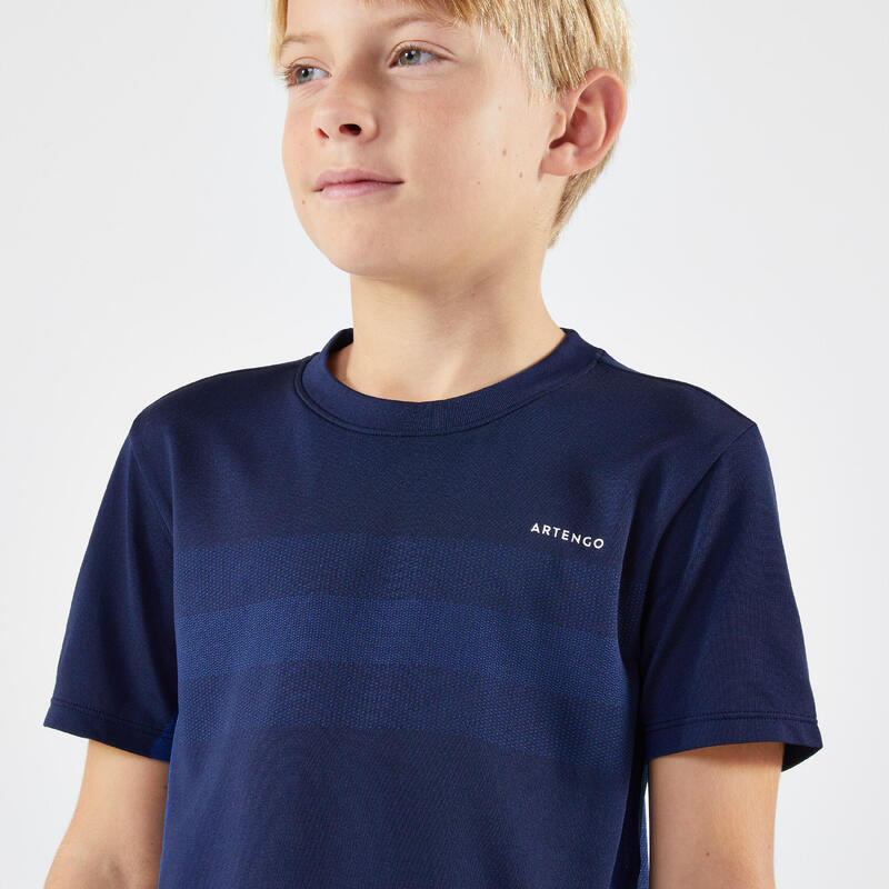 T-shirt de tennis Junior - T-shirt Light bleu foncé
