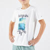 Tennisshirt voor kinderen TTS Essential gebroken wit Tennis is in the Air