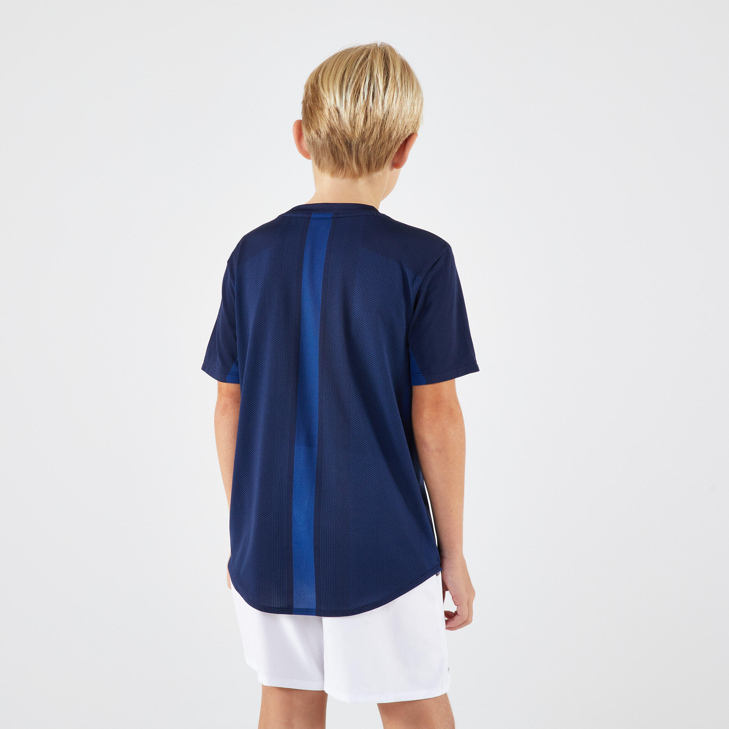 Tennisshirt voor kinderen Light donkerblauw 5/6
