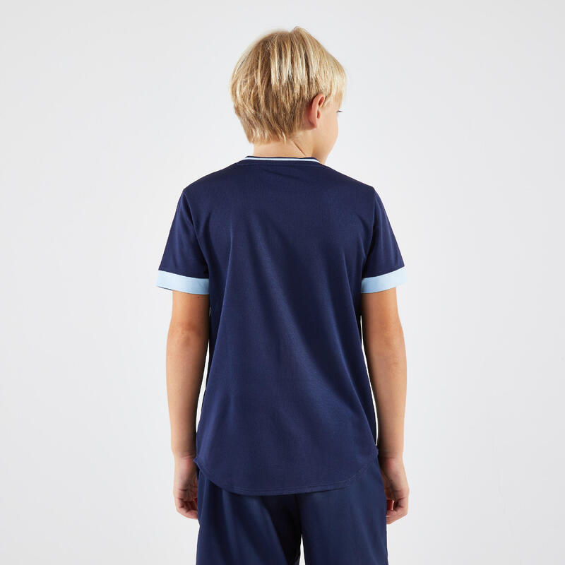 T-shirt de tennis Junior - TTS dry bleu foncé