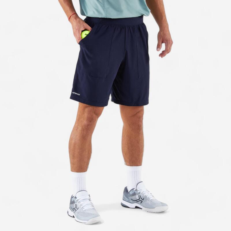 Ademende tennisshort voor heren Dry blauw