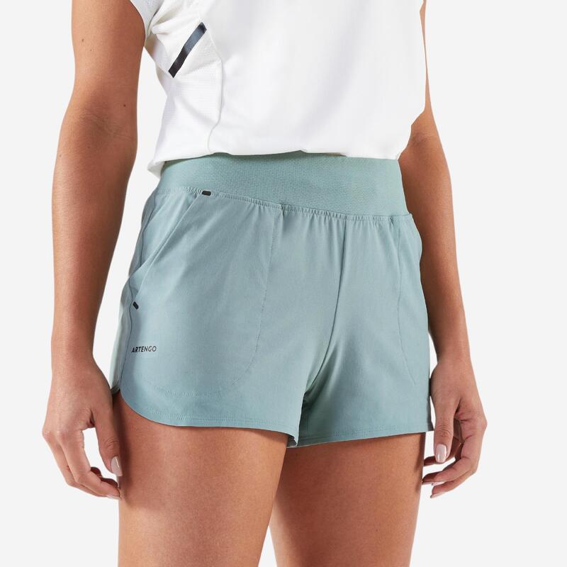 Pantaloncini tennis donna LIGHT argilla