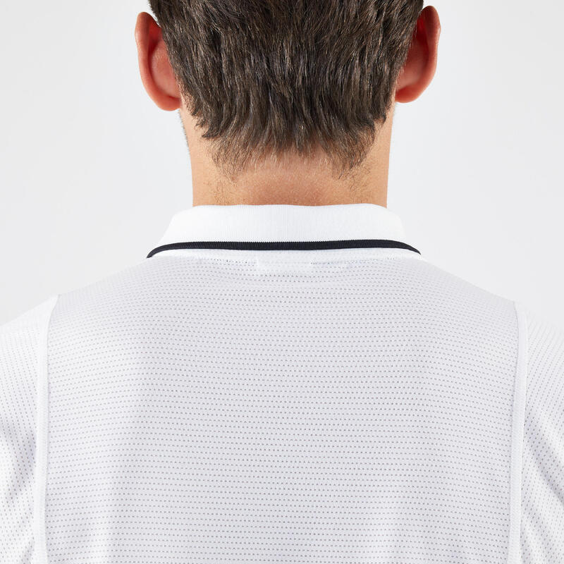 Polo tennis manches courtes Homme - Artengo DRY Blanc