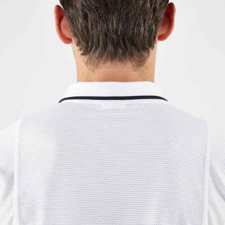 Vyriški trumparankoviai teniso polo marškinėliai „Dry“, balti