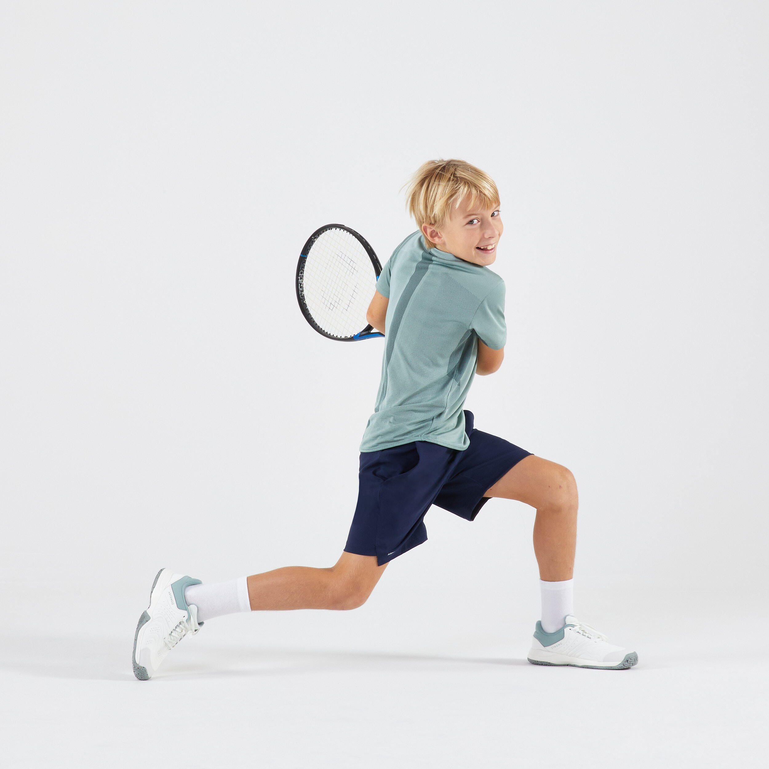 T-shirt de tennis Junior - T-shirt Light vert givré 7/7