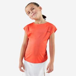 Tennisshirt voor meisjes TTS Soft koraalrood