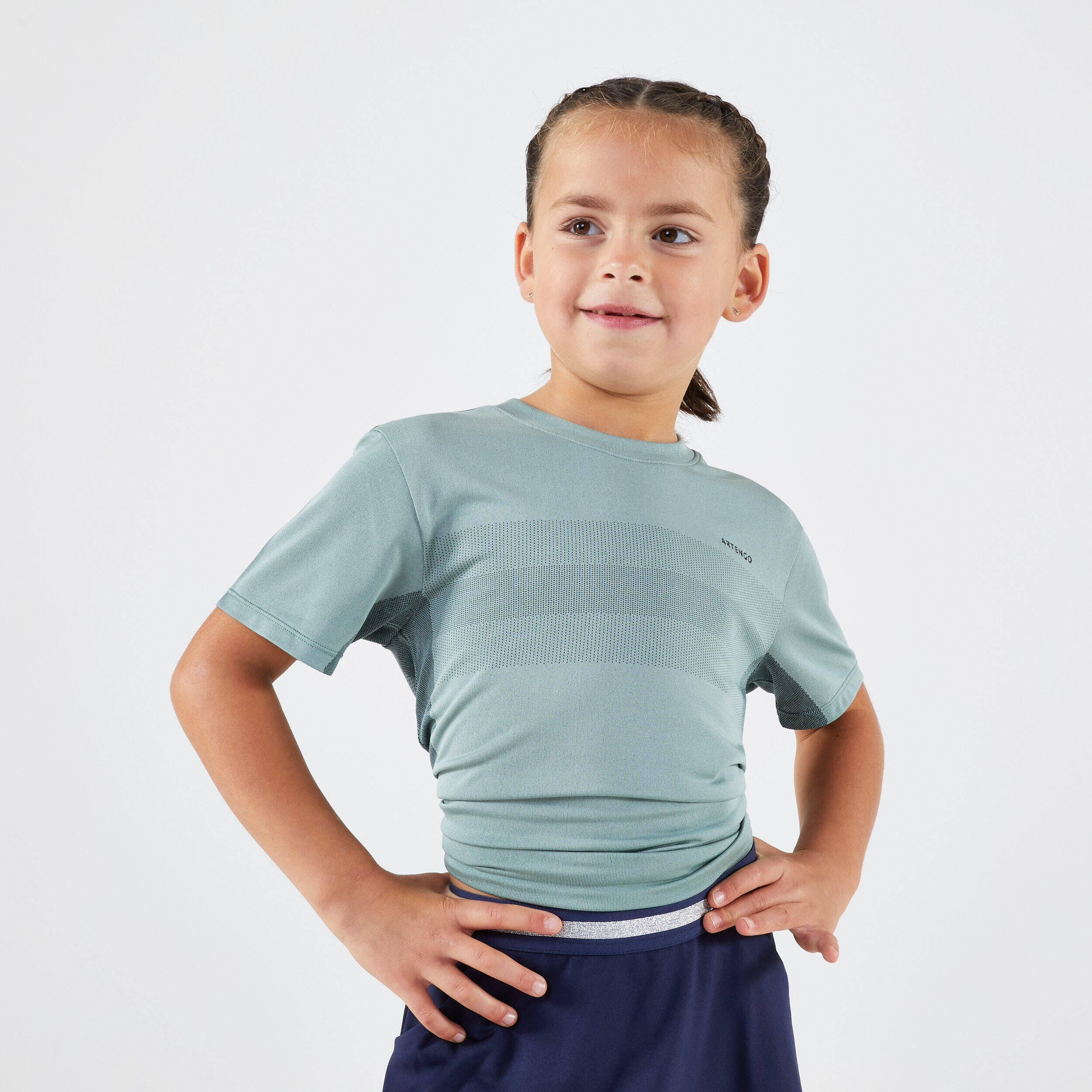Kids' Tennis T-Shirt Light - Frozen Green -  3