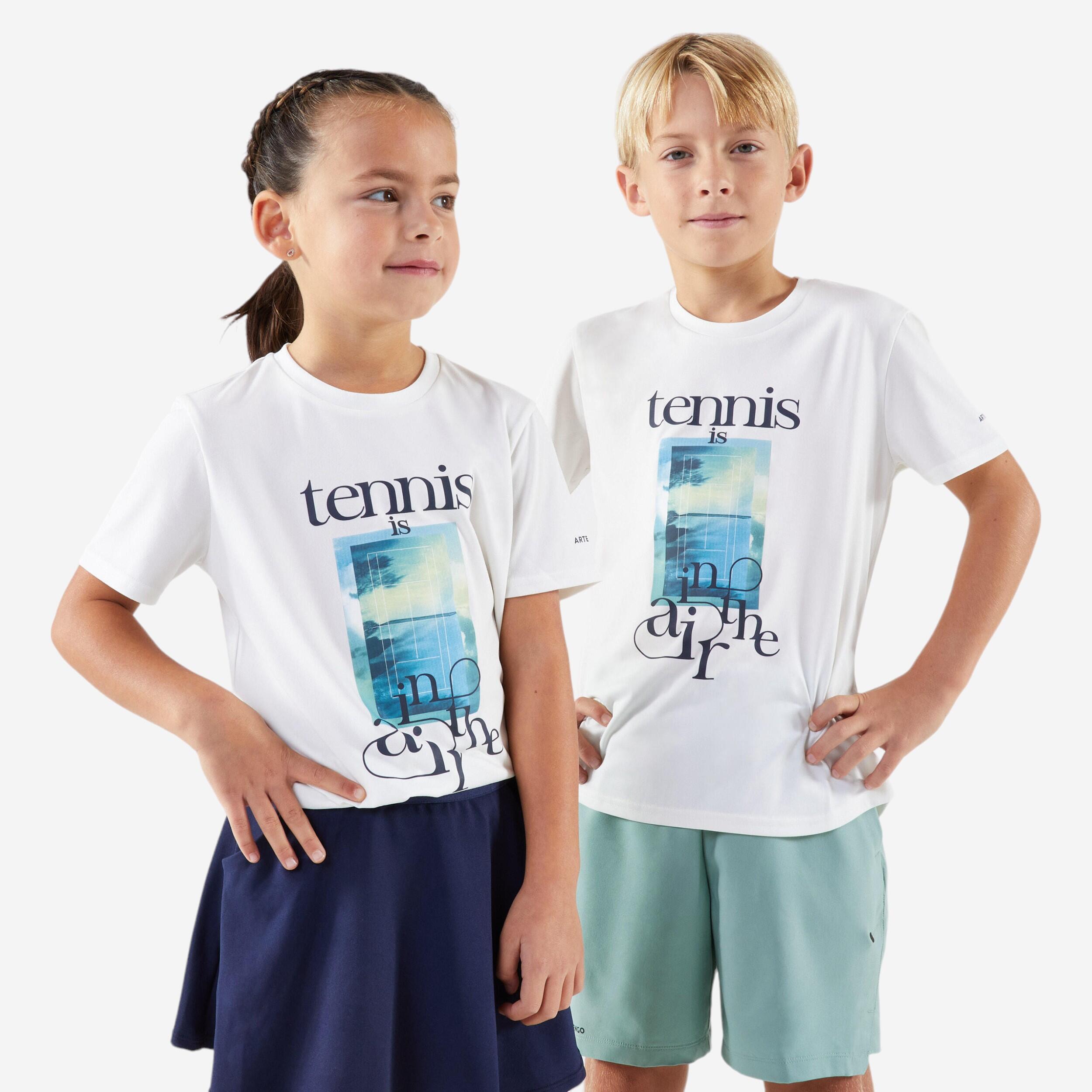 Tricou Tenis Essentiel Tennis Is In The Air Alb Fete