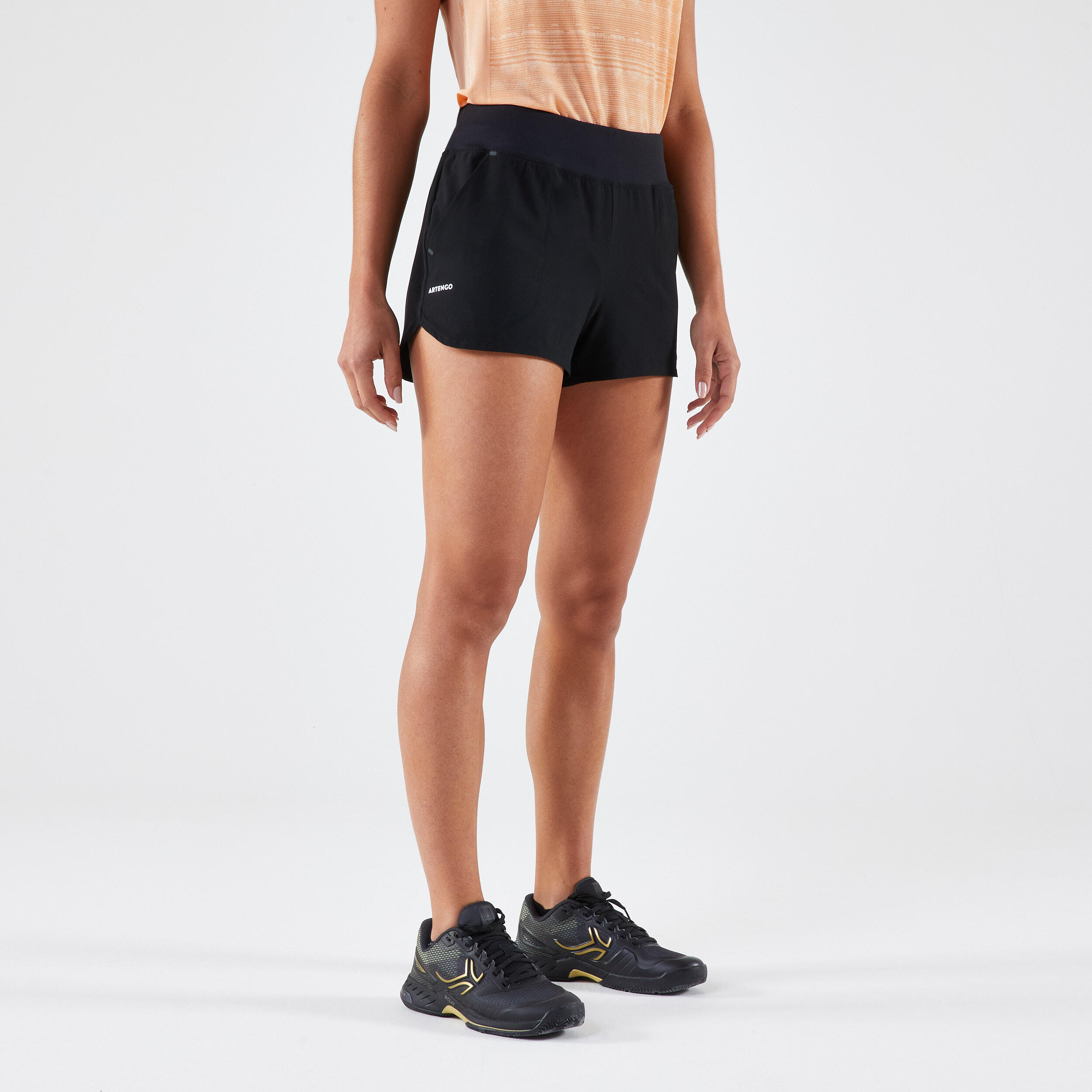 Short de tennis Femme TSH Light Black Decathlon