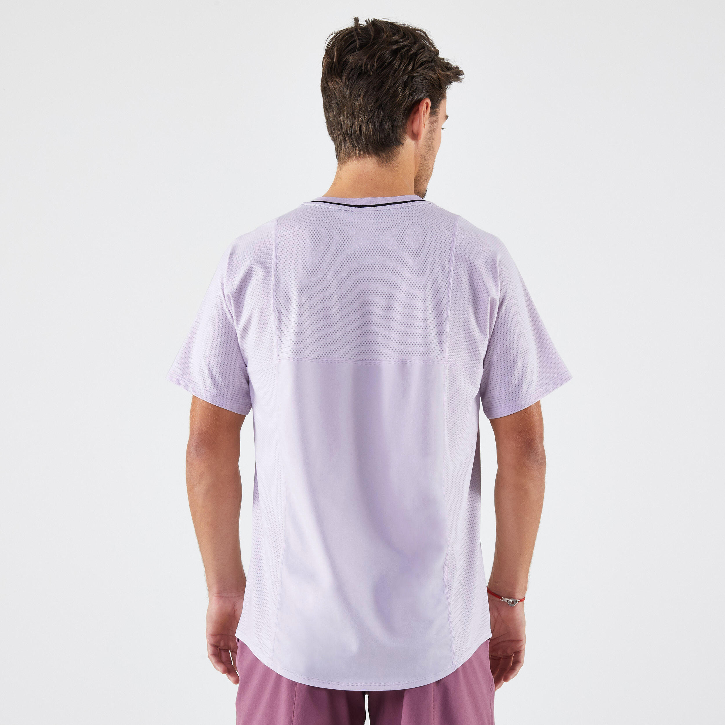 Men's Tennis T-Shirt Short Sleeved Quick Dry Purple