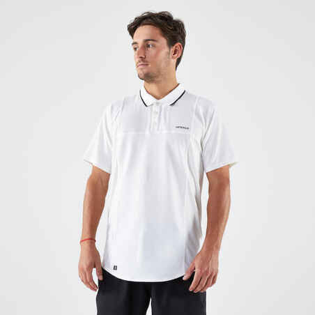 Men's Short-Sleeved Tennis Polo Shirt Dry - White