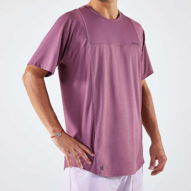 Camiseta de tenis manga corta hombre - Artengo DRY violeta Gaël Monfils