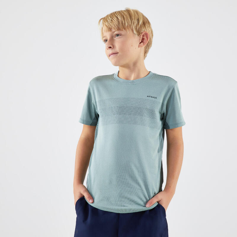 T-shirt de tennis Junior - T-shirt Light vert givré