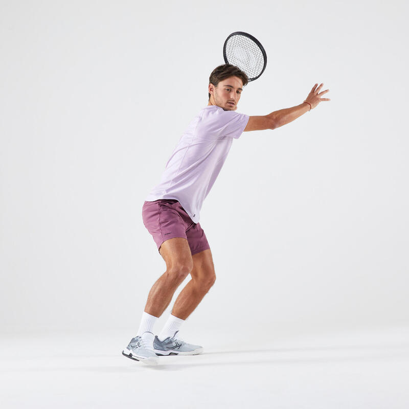 T-shirt tennis manches courtes homme - Artengo DRY violet Gaël Monfils