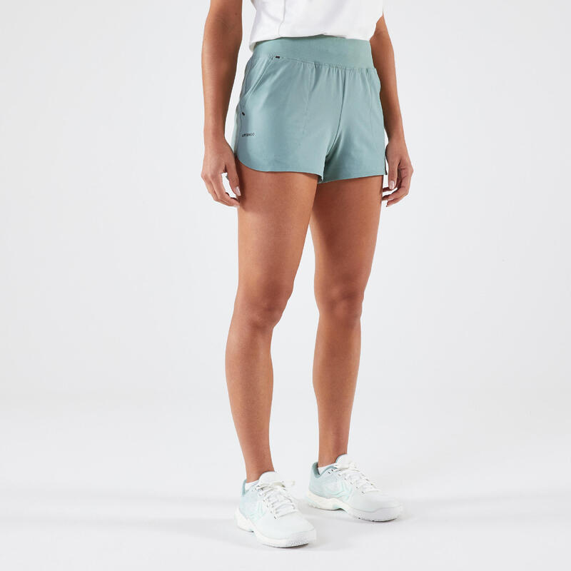 Pantaloncini tennis donna LIGHT argilla