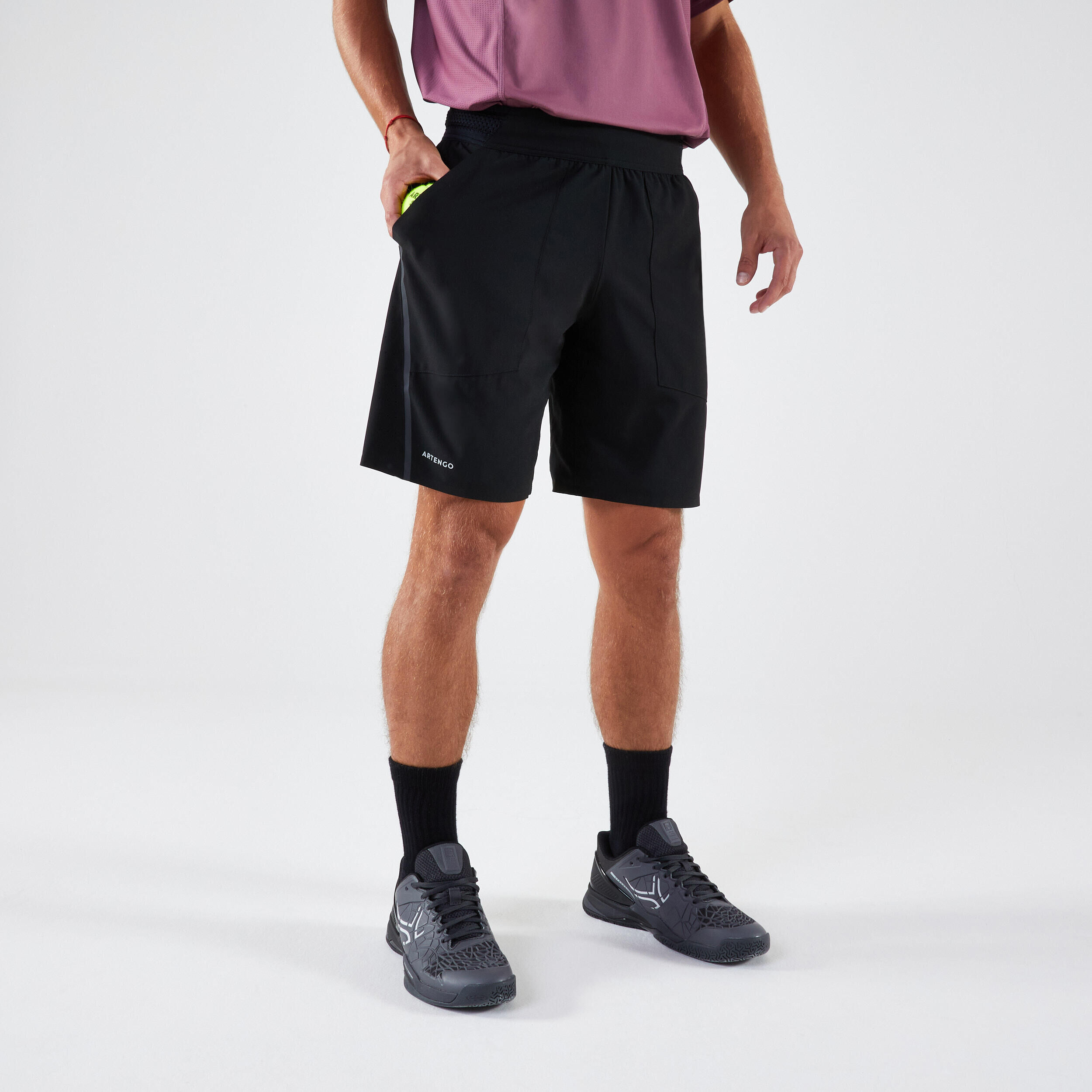 ARTENGO Men's Breathable Tennis Shorts Dry+ Gaël Monfils - Black