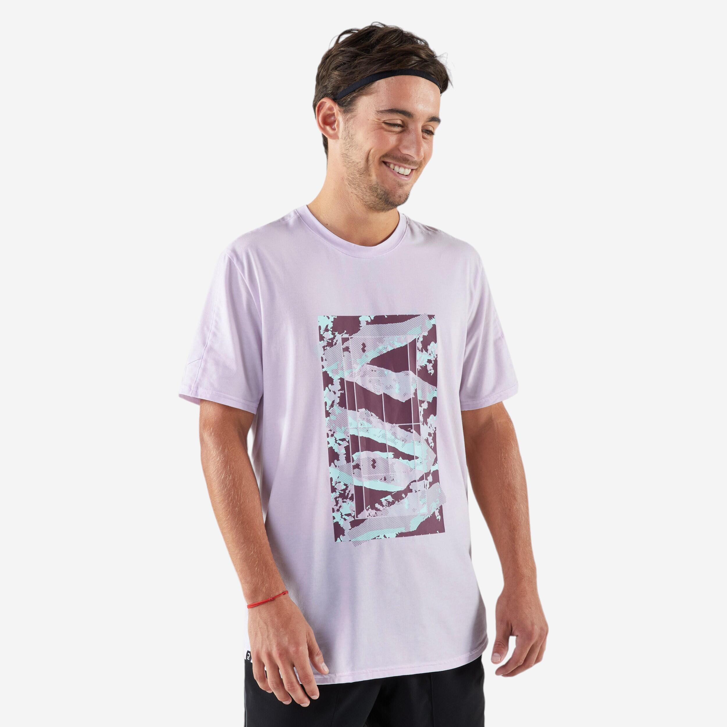 ARTENGO Camiseta de tenis hombre - Soft lavanda