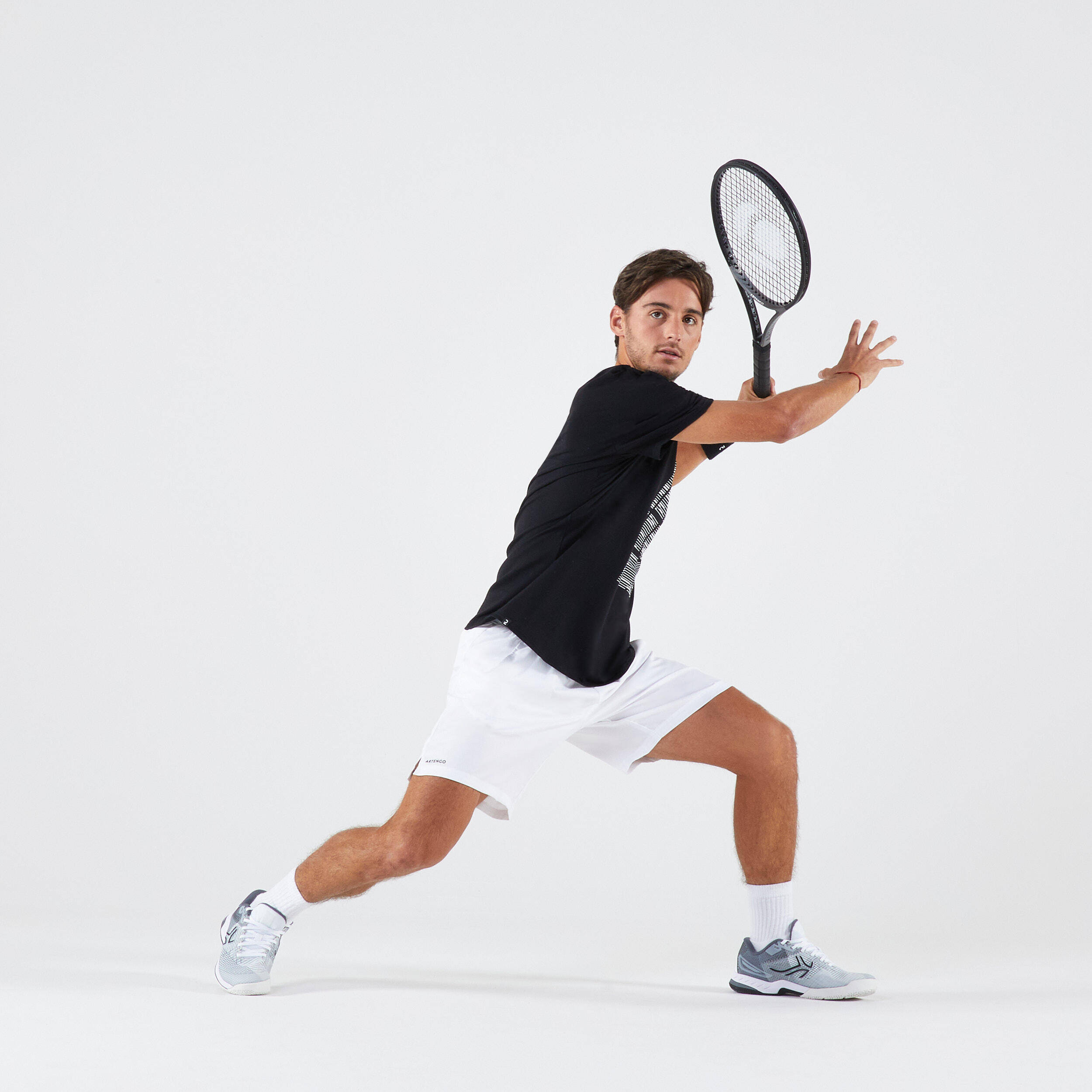 Men's Tennis T-Shirt Soft - Black -  5