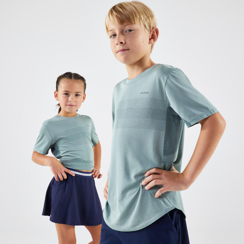 T-shirt de tennis Junior - T-shirt Light vert givré