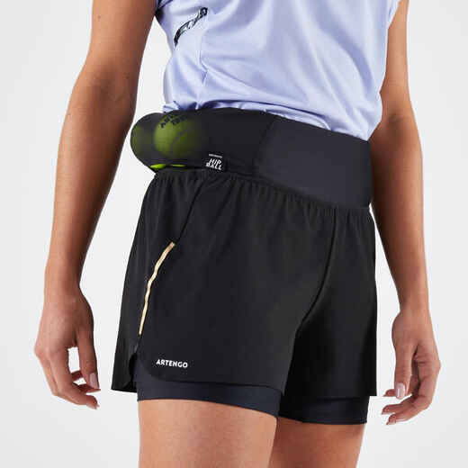 
      Kratke hlače za tenis Dry Hip Ball ženske crne
  