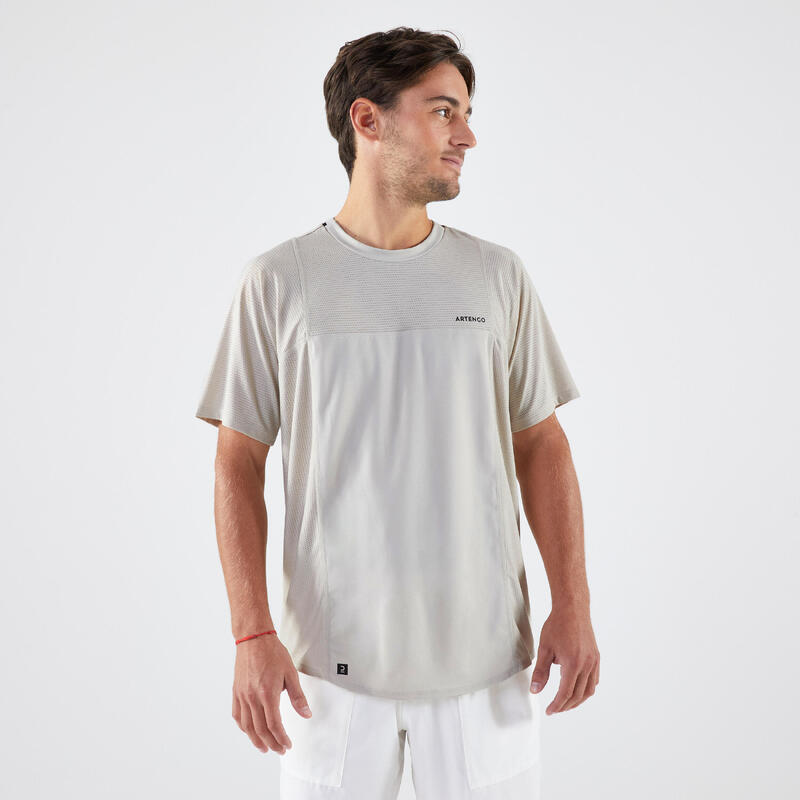 男款短袖網球 T 恤 Dry Gaël Monfils - 米色