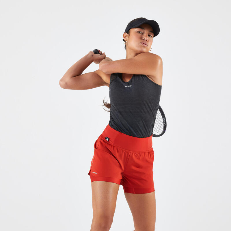 Short de tennis HIP BALL Femme - TSH Light Hip Ball rouge