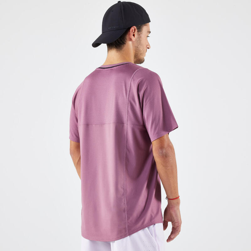 Camiseta de tenis manga corta hombre - Artengo DRY violeta Gaël Monfils