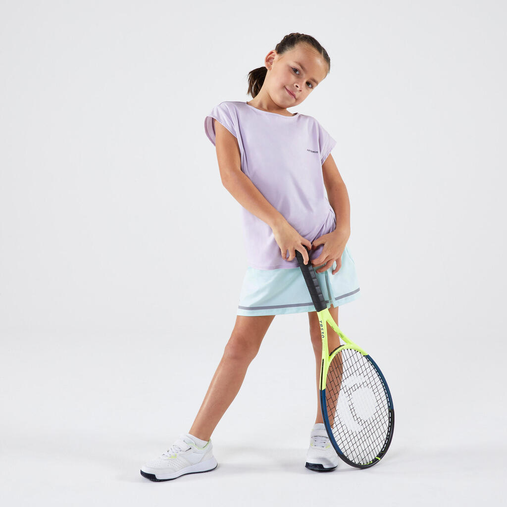 Dievčenská sukňa TSK 900 na tenis sivozelená
