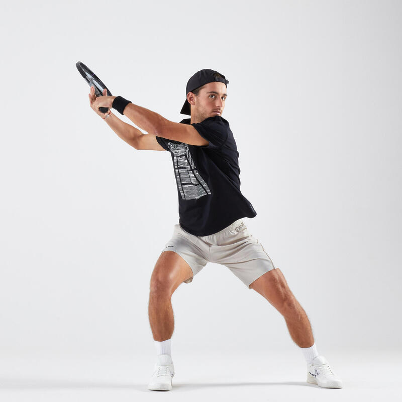 Herren Tennisshorts atmungsaktiv - Artengo Dry+ Beige Gaël Monfils